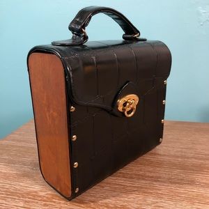 Vintage Leather & Wood Purse